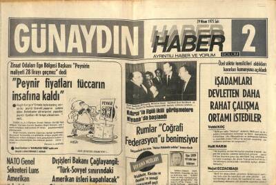 Günaydın Gazetesi Haber 2 Eki 29 Nisan 1975 - Gübreden Sonra Demir , Çelik Ve Çimento da Ucuzlatılıyor GZ102385 - 1