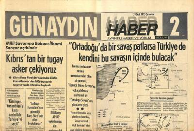 Günaydın Gazetesi Haber 2 Eki 29 Ocak 1975 - Kıbrıstan Bir Tugay Asker Çekiyoruz GZ102431 - 1