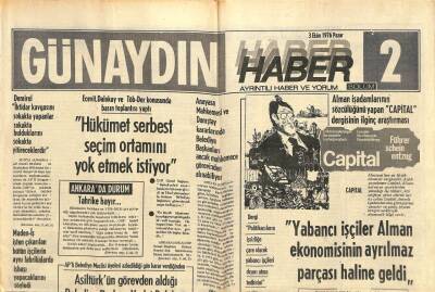 Günaydın Gazetesi Haber 2 Eki 3 Ekim 1976 - Ege Konusunda Yunanistan İle İlk Resmi Görüşmeler 2 Kasımda Başlıyor GZ102426 - 2