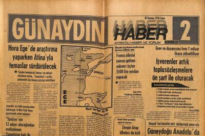 Günaydın Gazetesi Haber 2 Eki 30 Temmuz 1976 - Hora Egede Araştırma Yaparken Atinayla Temaslar Sürdürülecek GZ102379 - 2