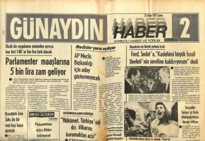 Günaydın Gazetesi Haber 2 Eki 31 Ekim 1975 - İspanyada Ordu Krallık Rejimine Karşı Çıkıyor GZ102336 - 1