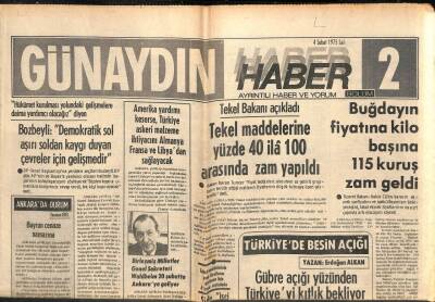 Günaydın Gazetesi Haber 2 Eki 4 Şubat 1975 - Volkswagen Otomobil Firması 79 Bin İşçiyi İşten Çıkardı GZ102459 - 1