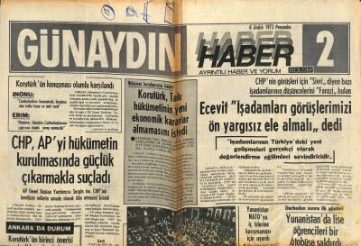 Günaydın Gazetesi Haber 2 Eki 6 Aralık 1973 - NATOnun Tarihindeki En Önemli Toplantı Yarın Başlıyor GZ102382 - 2