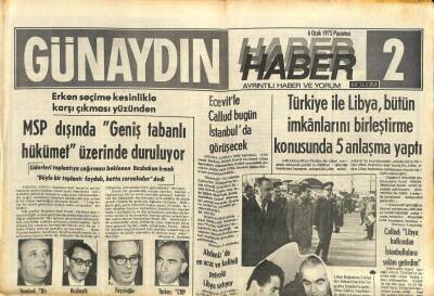 Günaydın Gazetesi Haber 2 Eki 6 Ocak 1975 - Akdenizde En Ucuz Ve Kaliteli Petrolü Libya Satıyor GZ102322 - 1