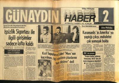 Günaydın Gazetesi Haber Eki 10 Nisan 1978 - Kıbrıs Rum Basını Ateş Püskürüyor GZ87335 - 1