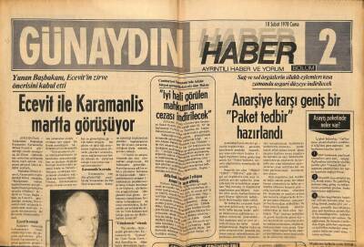 Günaydın Gazetesi Haber Eki 10 Şubat 1978 - Norveçle Bugün Ekonomik Ve Teknik İşbirliği Anlaşması İmzalanıyor GZ91487 - 1