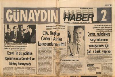 Günaydın Gazetesi Haber Eki 14 Haziran 1978 - CIA , Başkan Carterı Afrika Konusunda Yanılttı ! GZ83566 - 1