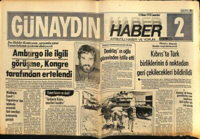 Günaydın Gazetesi Haber Eki 15 Nisan 1978 - Amerika İsraile Misket Bombası Satışını Durdurdu GZ87336 - 1