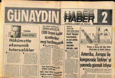 Günaydın Gazetesi Haber Eki 20 Mart 1974 - Barzani 6 Bin Irak Askerini Kandırıp Kendi Ordusuna Kattı GZ90190 - 1
