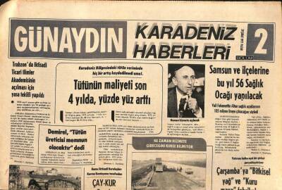 Günaydın Gazetesi Haber Eki 20 Şubat 1977 - Sinop Havaalanı Tamamlandı Ama Trafiğe Açılmadı - Karadenizde Fındık Ağaçları Erken Tomurcuklandı GZ96187 - 1