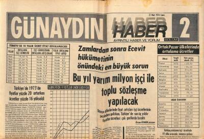 Günaydın Gazetesi Haber Eki 22 Mart 1974 - Türkiye-Irak Boru Hattı Anlaşmasını Hükümet Yeniden Ele Aldı GZ90188 - 1