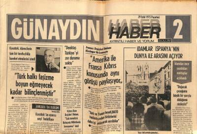 Günaydın Gazetesi Haber Eki 29 Eylül 1975 - Ford Petrol Zammı Dünyadaki Enflasyonu Körükleyecektir GZ90825 - 1