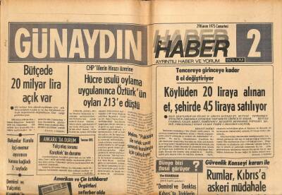 Günaydın Gazetesi Haber Eki 29 Kasım 1975 - Kara Kuvvetleri Komutanı Fabiao da Görevinden Alındı GZ90200 - 1