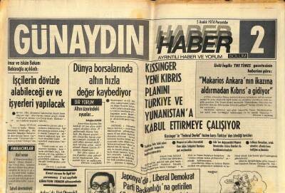 Günaydın Gazetesi Haber Eki 5 Aralık 1974 - İtalyada Fiat Otomobil Fabrikasını İflastan Kurtarmak İçin İşçiler , Sendikalar Ve İşverenler Çare Arıyor GZ93370 - 1