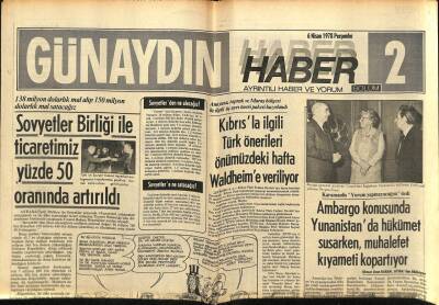 Günaydın Gazetesi Haber Eki 6 Nisan 1978 - Sovyetler Birliği İle Ticaretimiz Yüzde 50 Oranında Artırıldı GZ87347 - 1