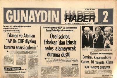 Günaydın Gazetesi Haber Eki 6 Şubat 1977 - İşçi Sıkıntısının Büyümesi Üzerine Sovyetlerde Robot İşçi Yapımına Hız Verildi GZ96190 - 1