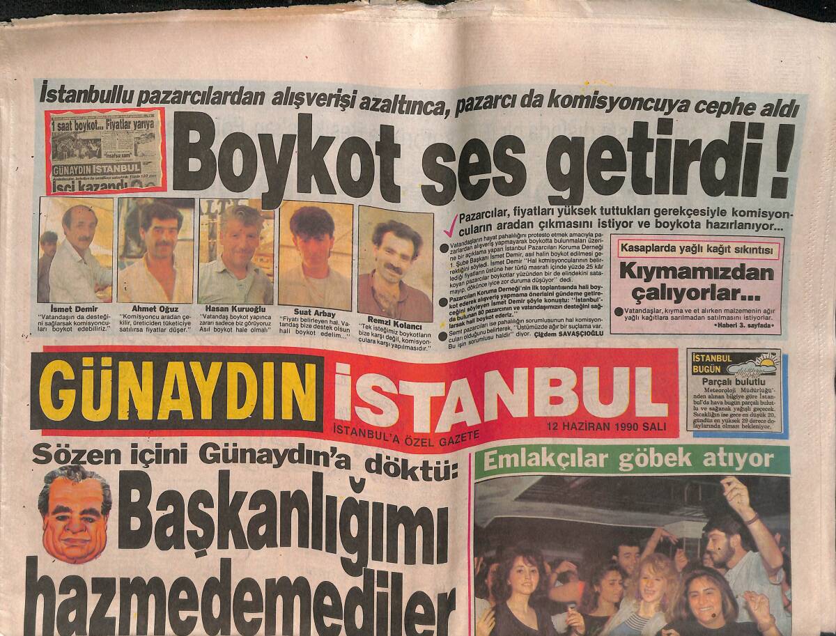 Günaydın Gazetesi İstanbul Eki 12 Haziran 1990 - Sözen İçini Günaydın'a Döktü - Susus(luk Dosyası Rezalet! GZ138402 - 1