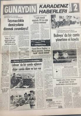 Günaydın Gazetesi Karadeniz Haberleri Eki 24 Temmuz 1978 Bolivyada Bir Cunta Yönetime El Koydu GZ30734 - 1