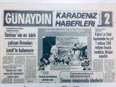 Günaydın Gazetesi Karadeniz Haberleri Eki 31 Ağustos 1978 - Türkiyenin En Karlı Çalışan Firmaları İzmitte Bulunuyor GZ40981 - 1