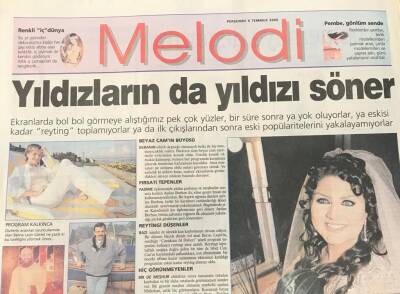 Günaydın Gazetesi Melodi Eki 6 Temmuz 2000-Yıldızların da Yıldızı Söner GZ36640 - 1