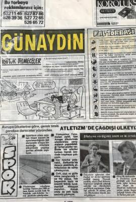Günaydın Gazetesi Promasyon Poşeti (Naylon Gazete) 1980-Atletizmde Çağ Dışı Ülkeyiz ... GZ45822 - 2