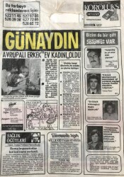 Günaydın Gazetesi Promasyon Poşeti (Naylon Gazete) 1980 - Avrupalı Erkek Ev KadınıOldu GZ45833 - 1