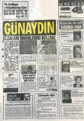 Günaydın Gazetesi Promasyon Poşeti (Naylon Gazete) 1980 - Cezaları Ömürlerini Solladı GZ45830 - 2