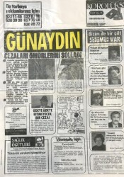 Günaydın Gazetesi Promasyon Poşeti (Naylon Gazete) 1980 - Cezaları Ömürlerini Solladı GZ45830 - 1
