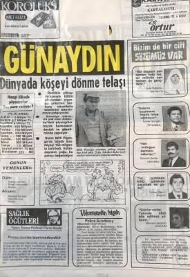 Günaydın Gazetesi Promasyon Poşeti (Naylon Gazete) 1980-Dünyada Köşeyi Dönme Telaşı GZ45808 - 2