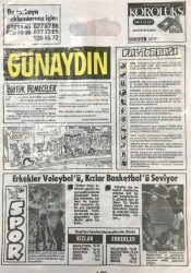 Günaydın Gazetesi Promasyon Poşeti (Naylon Gazete) 1980-Erkekler Voleybolu , Kızlar Basketbolu Seviyor GZ45817 - 2