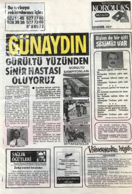Günaydın Gazetesi Promasyon Poşeti (Naylon Gazete) 1980-Gürültü Yüzünden Sinir Hastası Oluyoruz GZ45810 - 1