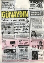 Günaydın Gazetesi Promasyon Poşeti (Naylon Gazete) 1980-İbrahim Tatlıses Sosyete Partilerinde 5 Milyona Çiğ Köfte Yapıp Türkü Söylüyor GZ45811 - 1
