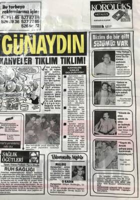 Günaydın Gazetesi Promasyon Poşeti (Naylon Gazete) 1980-Kahveler Tıklım Tıklım! GZ45818 - 2