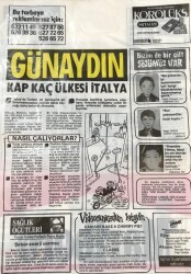 Günaydın Gazetesi Promasyon Poşeti (Naylon Gazete) 1980- Kap Kaç Ülkesi İtalya GZ45803 - 1