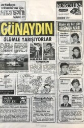 Günaydın Gazetesi Promasyon Poşeti (Naylon Gazete) 1980-Ölümle Yarışıyorlar GZ45821 - 2