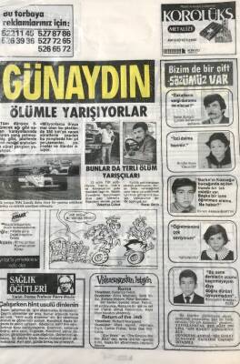 Günaydın Gazetesi Promasyon Poşeti (Naylon Gazete) 1980-Ölümle Yarışıyorlar GZ45821 - 1