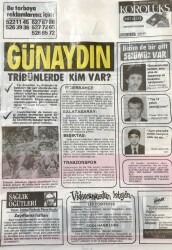 Günaydın Gazetesi Promasyon Poşeti (Naylon Gazete) 1980-Tribünlerde Kim Var ? GZ45816 - 2