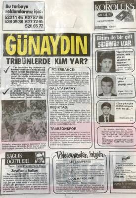 Günaydın Gazetesi Promasyon Poşeti (Naylon Gazete) 1980-Tribünlerde Kim Var ? GZ45816 - 2