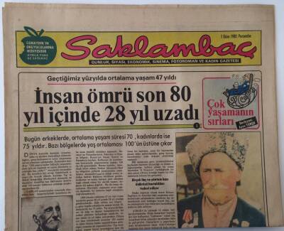 Günaydın Gazetesi Saklambaç Eki 1 Ekim 1981 - İnsan Ömrü Son 80 Yıl İçinde 28 Yıl Uzadı GZ18096 - 1