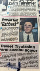 Günaydın Gazetesi Saklambaç Eki 1 Ekim 1990 - Emrahtan Batıbesk - Yunus Bülbülün Avrupa Çıkarması GZ127726 - 2