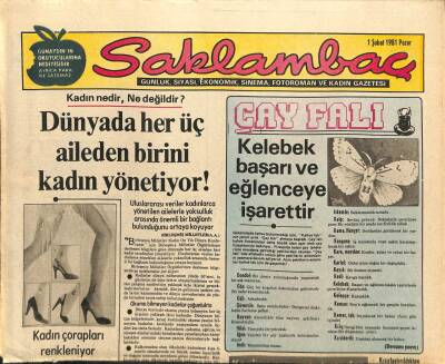 Günaydın Gazetesi Saklambaç Eki - 1 Şubat 1981 - Betül - Cüneyt Arkın GZ110182 - 1