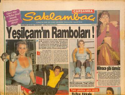Günaydın Gazetesi Saklambaç Eki 10 Ekim 1990 - Yeşilçamın Ramboları - Cüneyt Arkın-Perihan Savaş GZ126386 - 1