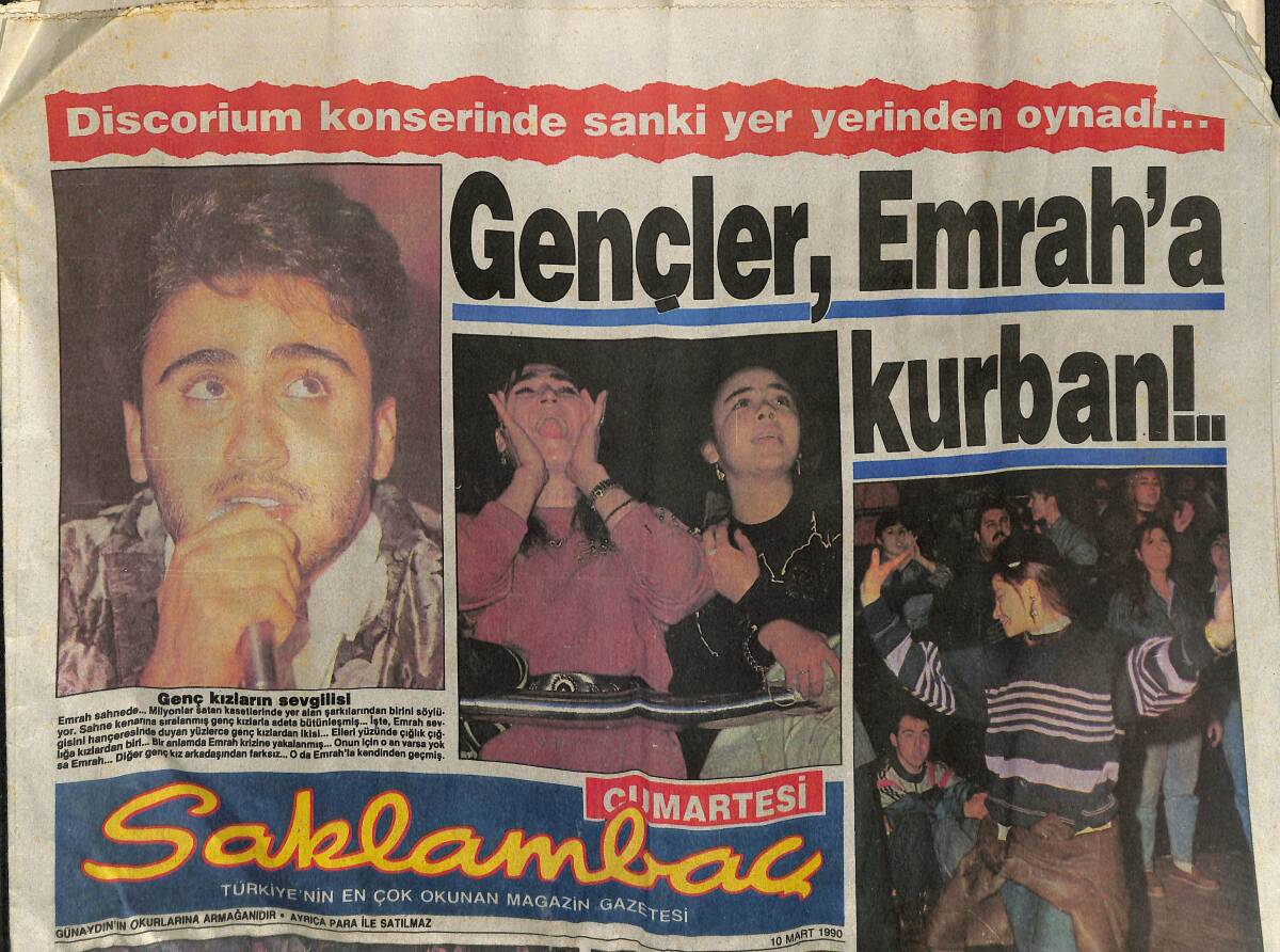 Günaydın Gazetesi Saklambaç Eki 10 Mart 1990 - Gençler Emrah'a Kurban - Ajda İle Fikret Şenes Ana Kız Gibi GZ152349 - 1