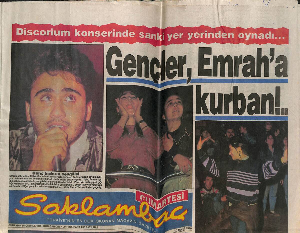 Günaydın Gazetesi Saklambaç Eki 10 Mart 1990 - Gençler , Küçük Emrah'a Kurban !.. GZ141533 - 1