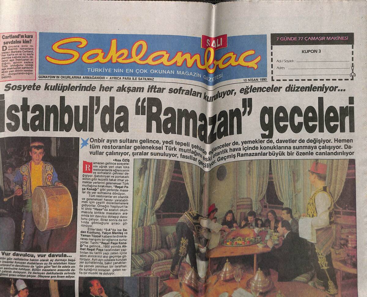Günaydın Gazetesi Saklambaç Eki 10 Nisan 1990 - Belkıs Akkale Bebek Bekliyor GZ141680 - 1