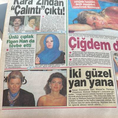 Günaydın Gazetesi Saklambaç Eki 10 Temmuz 1988 - İki Güzel Yanyana * Zeki Müren-Meltem Hakarar GZ127149 - 2