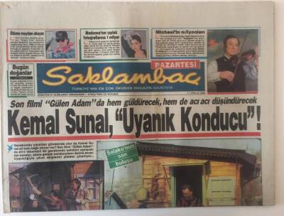 Günaydın Gazetesi Saklambaç Eki 11 Aralık 1989 - Kemal Sunal Son Filmi Gülen Adam da Hem Güldürecek , Hemde Ağlatacak GZ20545 - 1