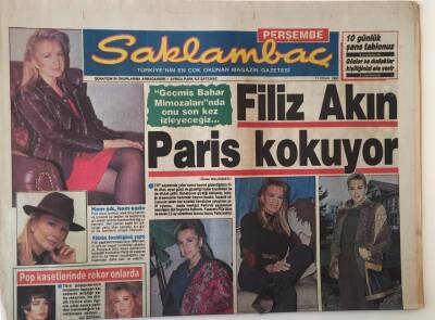 Günaydın Gazetesi Saklambaç Eki 11 Ocak 1990 - Filiz Akın Paris Kokuyor GZ18123 - 1