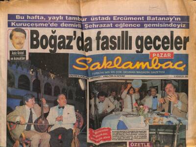 Günaydın Gazetesi Saklambaç Eki 12 Ağustos 1990 - Ercüment Batanay 4. Eşi Seyhan Batanayla GZ75587 - 1