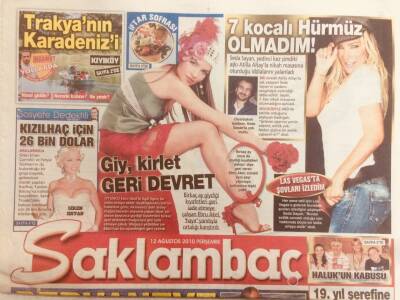Günaydın Gazetesi Saklambaç Eki 12 Ağustos 2010 - Seda Sayan 7 Kocalı Hürmüz Olmadım Dedi, Kızılhaç İçin 26 Bin Dolar GZ40196 - 1